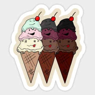 Ice Cream Emotions Sticker